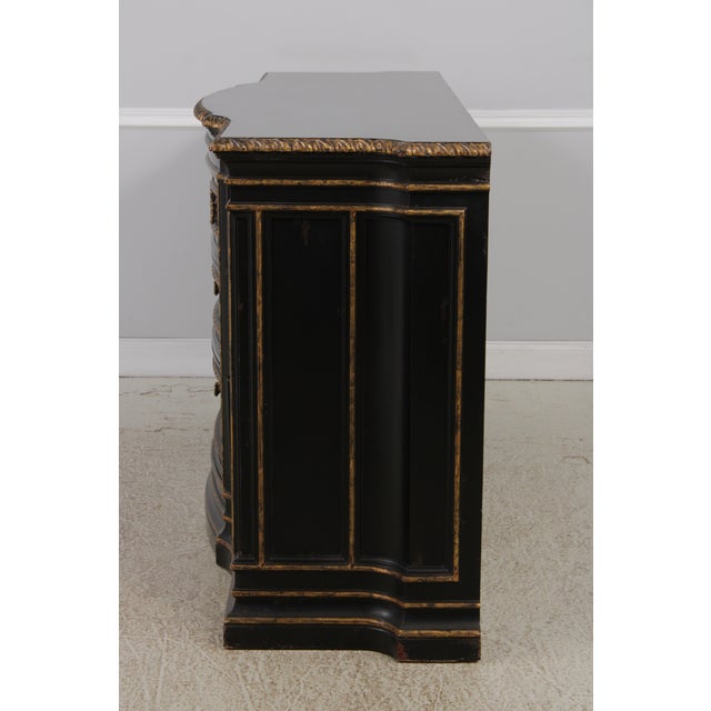 Marge Carson Large Black Painted Sideboard Credenza For Sale - Image 14 of 16