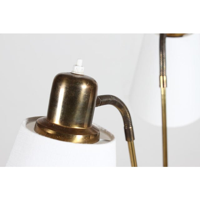 1960s Mid-Century Scandinavian Floor Lamp in Brass and Teak by Josef Frank, 1960s For Sale - Image 5 of 14
