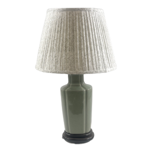 Vintage Celadon Green Porcelain Table Lamp