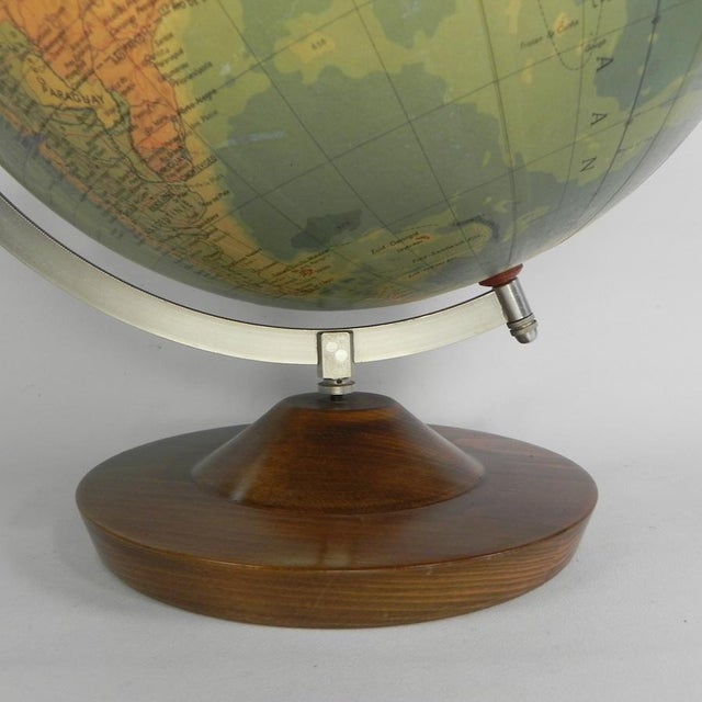 Rath Globe in Papier-Mâché on Wooden Base, 1975 For Sale - Image 6 of 16