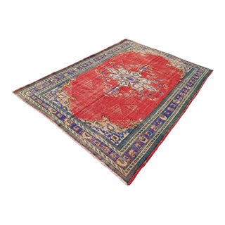 1960s Handknotted Vintage Turkish Rug For Sale