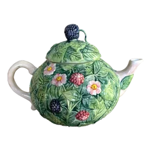 Vintage Hand-Painted Tea Pot, Made in Italy