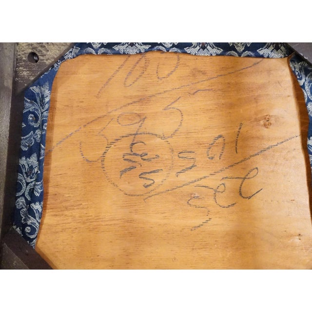Vintage Antique Solid Oak Rustic Gothic Jacobean Tudor Style Dining Arm Chair For Sale - Image 11 of 11