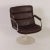 798 Artifort Armchair with a white metal tulip base in brown leather designed by Geoffrey Harcourt for Artifort in 1972....