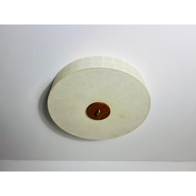Plastic Round Mid-Century Modern Cocoon Flush Mount, 1960s, Italy For Sale - Image 7 of 9