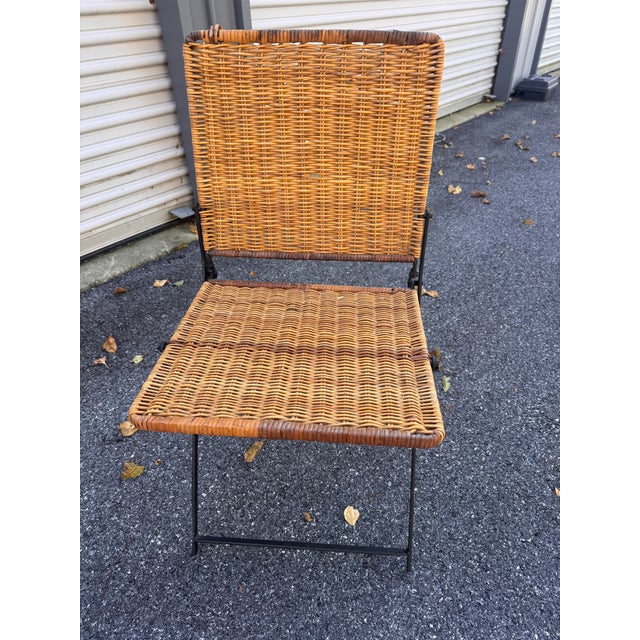 French Vintage French Cafe Folding Dining Set Including 4 Chairs For Sale - Image 3 of 7