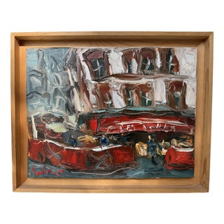 Ludovic Labbé, Oil on Canvas, Les Voiles, 35cm x 27cm For Sale