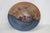 Mid-Century Modern Large Ceramic Centerpiece Bowl Wide Flared Rim and Speckled Blue Red Glaze 5000b For Sale - Image 3 of 17
