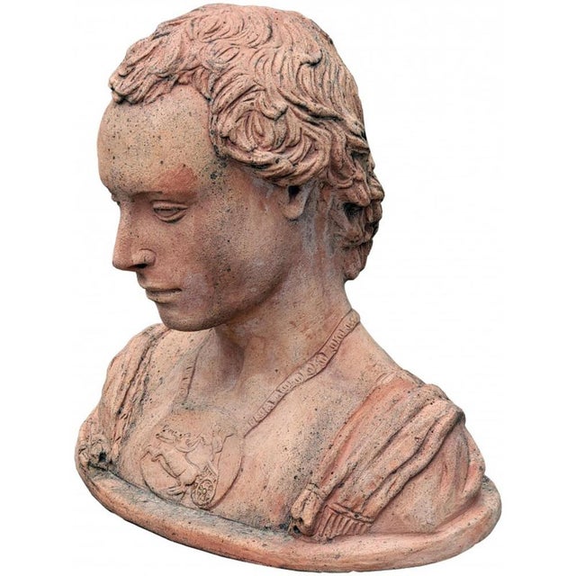 Terracotta Bust of the Son of Gattamelata by Donatello For Sale - Image 4 of 6
