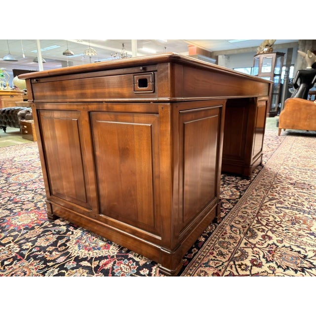 Wood Italian Desk with Leather Top from Assi D'Asolo For Sale - Image 7 of 18