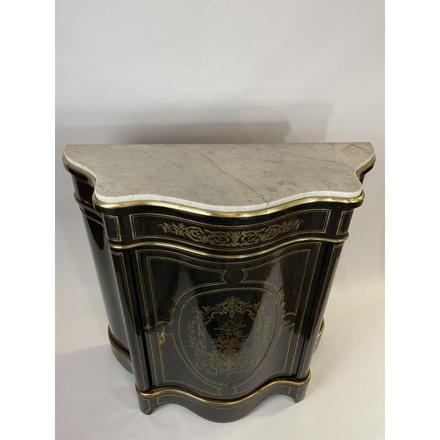 Blackened Wood Cabinet Napoléon 3 For Sale - Image 3 of 12