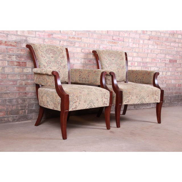 Barbara Barry for Baker Furniture Modern Upholstered Lounge Chairs