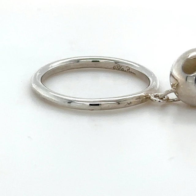 Contemporary Tiffany & Co. Sterling Silver Paloma Picasso Campanitas Bell Ring 2.64g, Size 6 For Sale - Image 3 of 6