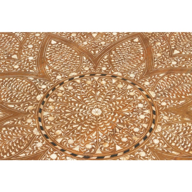 Wood Octagonal Anglo-Indian Inlaid Coffee Table For Sale - Image 7 of 11