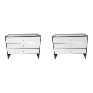 Baker Luxe Collection Mode Nightstands - Pair For Sale