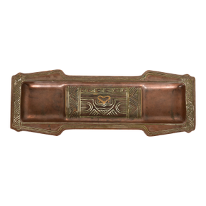 Tiffany Studios New York American Indian Pattern Bronze Pen Tray