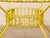 Arthur Umanoff Mid 20th Century Styled After Arthur Umanoff Vintage Yellow Patio Dining Set With Glass Top Table and Four Chairs For Sale - Image 4 of 12
