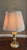 High Quality Brass Candlestick Style Table Lamp. Original shade by Frederick Cooper