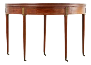 19th Century French Louis XVI Style Demilune Flip-Top Game Table