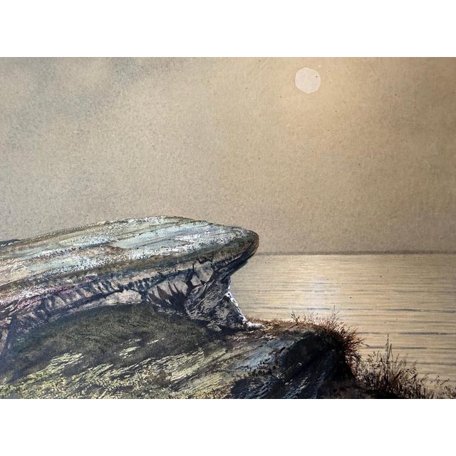 Paper Eugen Niethe, Scottish Landscape, Threave Castle, 1900, Watercolor, Set of 2 For Sale - Image 7 of 17