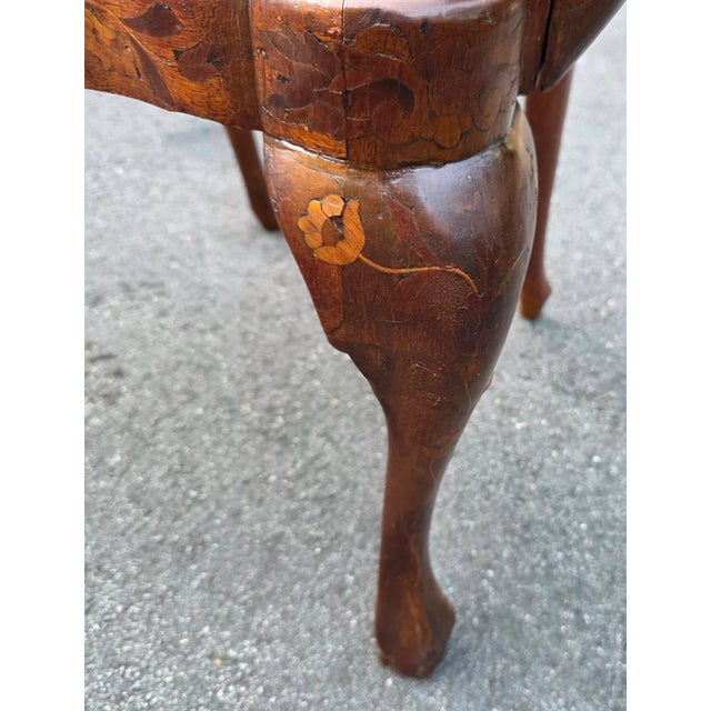 Antique Early 19th-Century Dutch Marquetry Armchair For Sale - Image 9 of 10