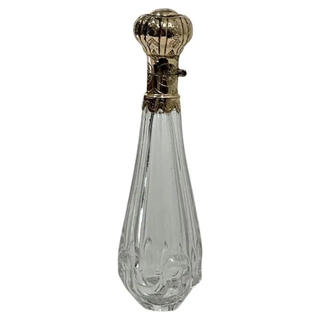 19th Century Dutch Crystal and Gold Perfume Bottle For Sale - Image 6 of 6