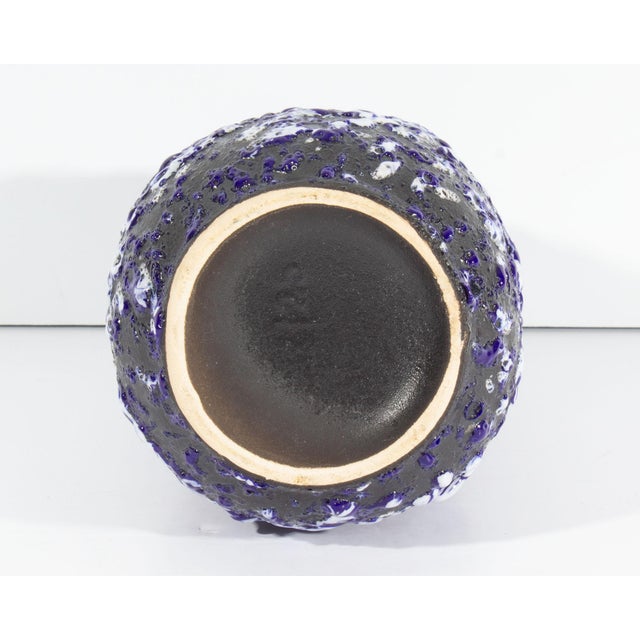 Blue Es Keramik West German Fat Lava Ceramic Vase For Sale - Image 8 of 8