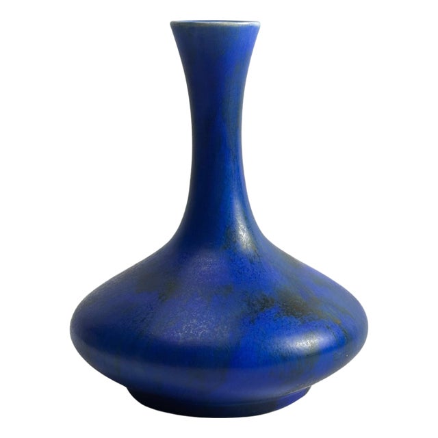 Art Deco Cobalt Blue Solifleur Vase by George Clews, Staffordshire, 1930s For Sale