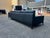 Rh Italia Track Arm Black Leather Chaise Sectional With Metal Base For Sale - Image 9 of 10