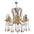 Murano Amber Chandelier with 8 Arms, 1980s For Sale