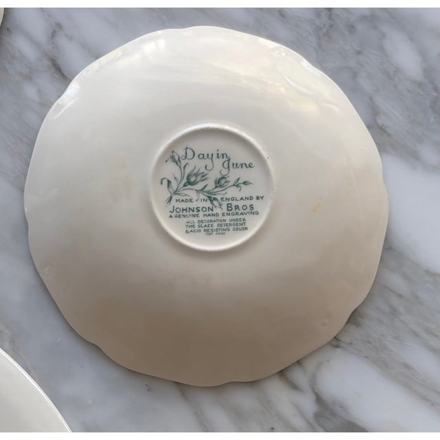 Green Mid-Century Green & White Transferware Wall Plate Curation - Set of 11 For Sale - Image 8 of 11