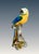 Majolica Large Mid Century Italian Royal Blue and Yellow Ceramic Hand Painted Majolica Macaw (Parrot) For Sale - Image 4 of 12