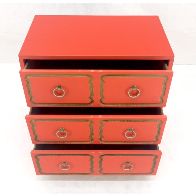 Dorothy Draper 3 Drawers Dresser Chest w/ Ring Pulls For Sale - Image 18 of 18