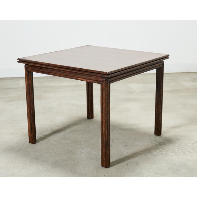 Late 20th Century McGuire Organic Modern Rattan and Oak Flip-Top Games Table For Sale - Image 5 of 18