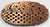 Vintage copper and cast iron basket of fruit motif trivet. Hanging hardware on the back and rubber pads to the feet....