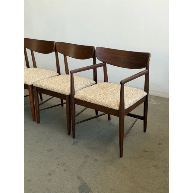 1950s Sculptural Walnut Dining Chairs - Set of Six For Sale In Los Angeles - Image 6 of 18