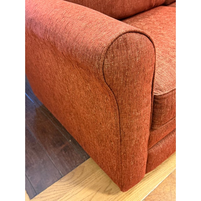 Red Full Size La-Z-Boy Leah Sleeper Sofa For Sale - Image 8 of 12