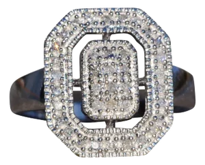 The Isla Vista: White Gold Diamond Halo Right Hand Ring