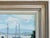 Blue Carol Haydan Coastal Marine Harbor Scene Oil on Canvas Board For Sale - Image 8 of 9