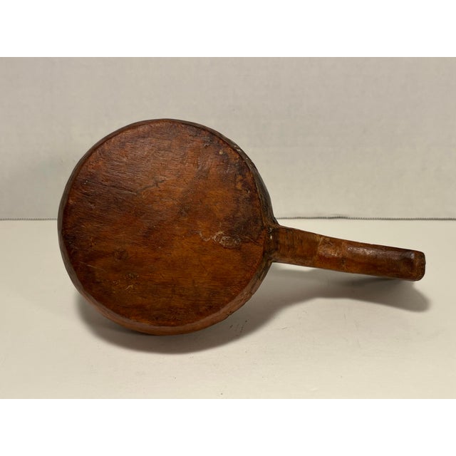 1900’s Antique Hand Carved Resewood Opium Cup From Jodphur, India For Sale - Image 4 of 6