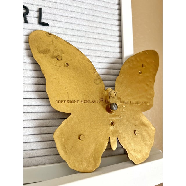 Vintage 1980s Gold Butterfly Wall Decor Usa Made Chairish