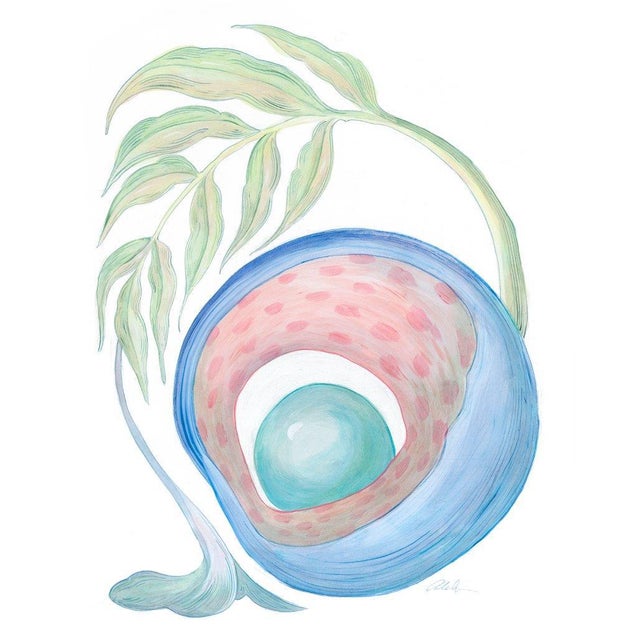 "Seaweed Fantasy Series" Contemporary Coastal Coral Reef Acrylic Paintings by Allison Cosmos - Set of 9 For Sale - Image 9 of 11