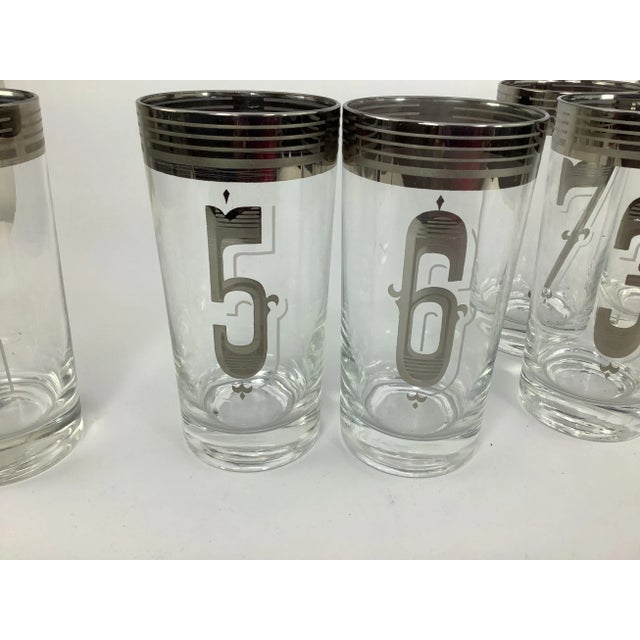 1960s Vintage Drinks by the Numbers Highball Glasses - Set of 8 Numbered Glasses For Sale - Image 5 of 8