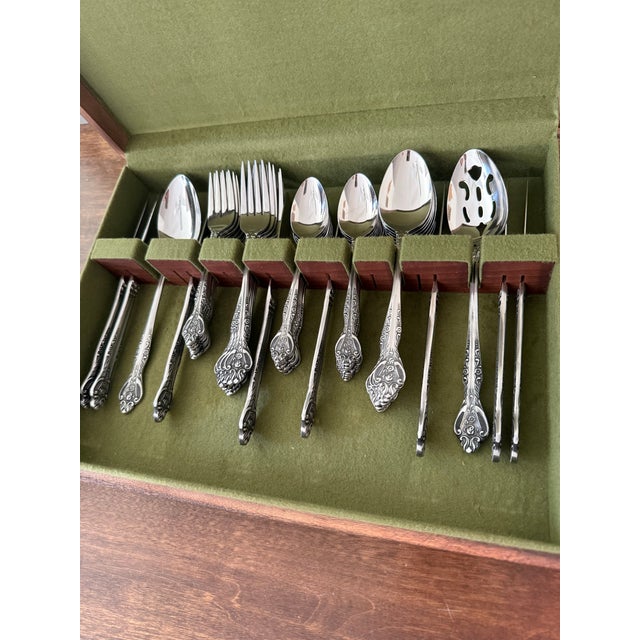 Mid 20th Century SCC Japan Stainless Steel 18/8 Gauge Cutlery - Set of Fifty Pieces For Sale - Image 9 of 12