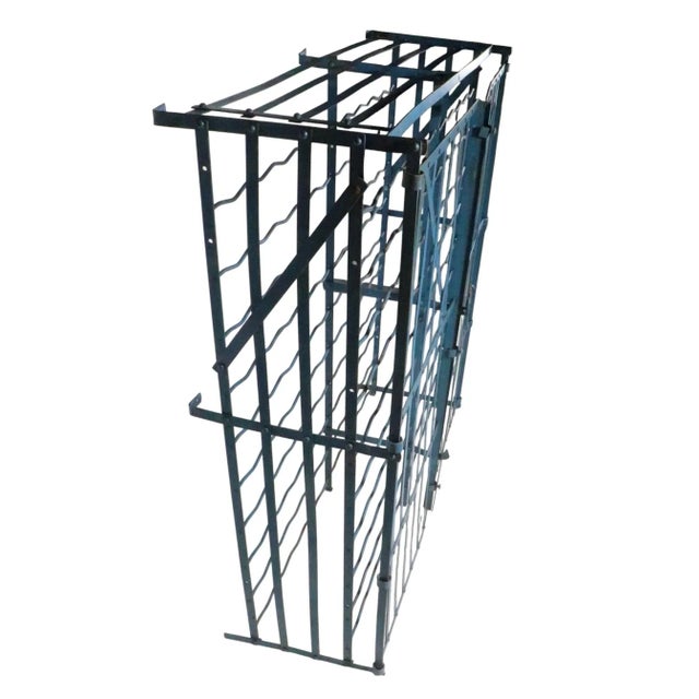 1930s Industrial French Iron Wine Rack by Rigidex For Sale - Image 10 of 17