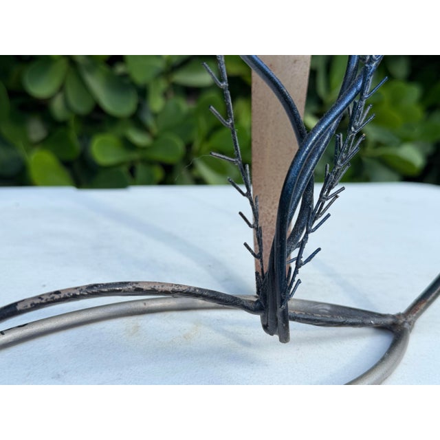 Vintage 1994 Metal Fish Bowl Sculpture, Signed For Sale - Image 9 of 11