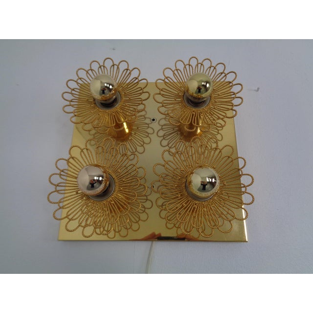 Space Age Gilt Brass Sconce by Joseph Brumberg, Germany, 1960s For Sale - Image 17 of 17