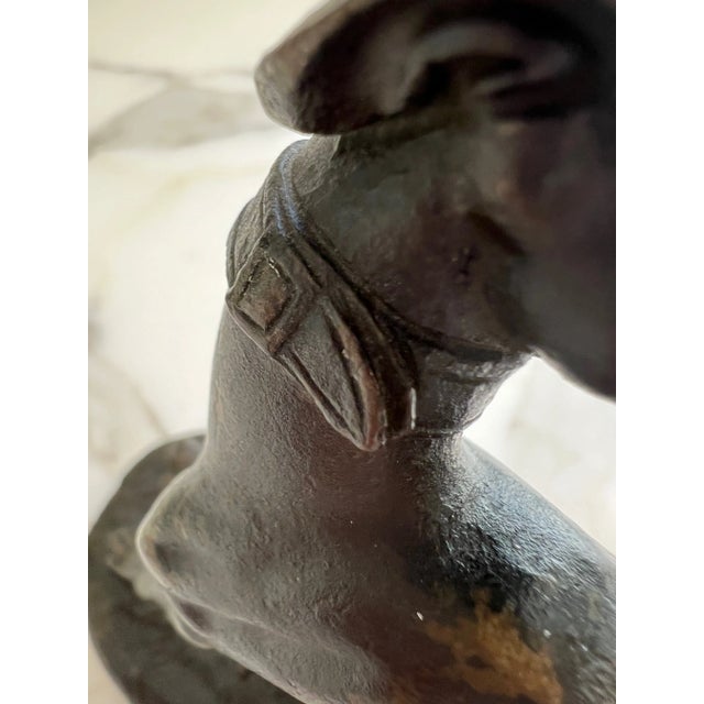19th Century Bronze Whippet Signed - T. Gechter (1796-1844) For Sale - Image 5 of 12