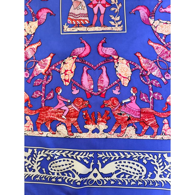 Hermès Hermès Early America 1 Silk Scarf 1981 Designed by Françoise De La Perriere For Sale - Image 4 of 12