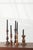 Scandinavian Wooden Candleholders, Set of 5 For Sale - Image 3 of 4